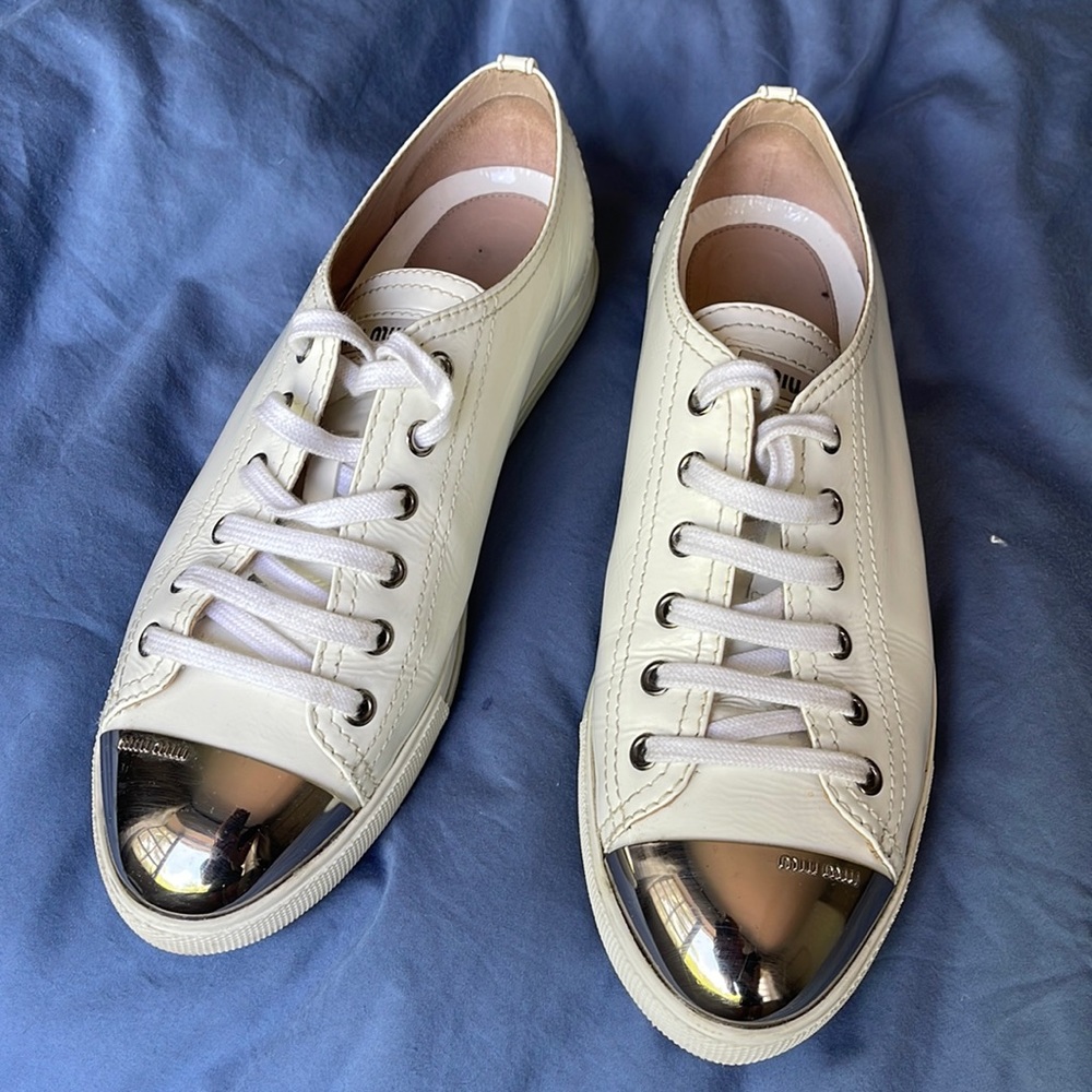 MIU MIU patent leather sneakers